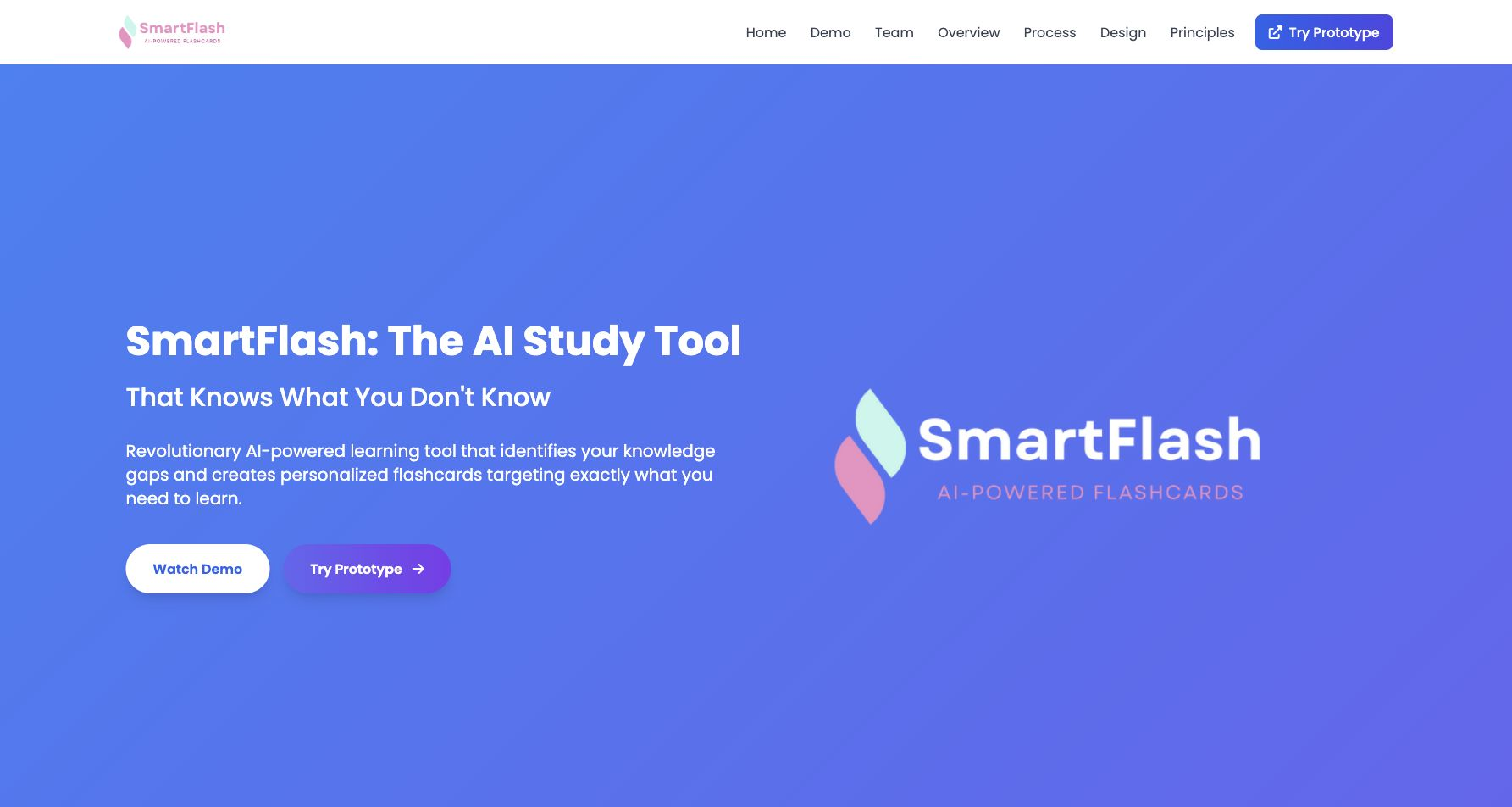 SmartFlash project overview page